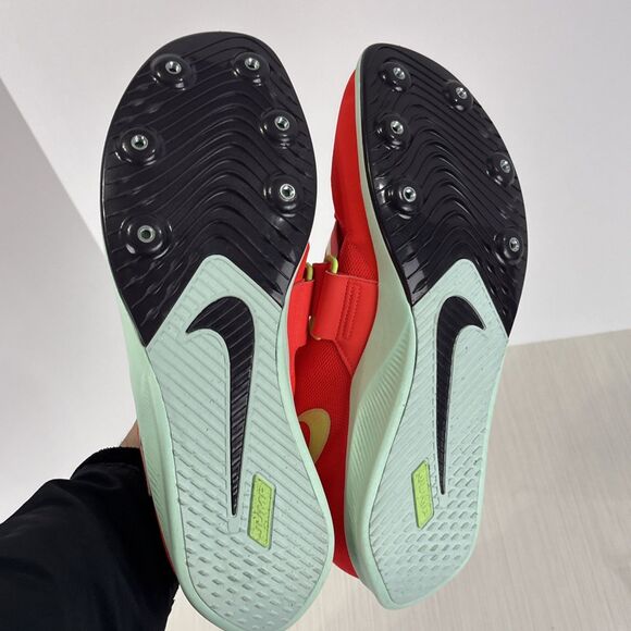 Nike Zoom Rival Bright Crimson Lime Blast Track Spikes Men's Size 13 DR2756-600 - Picture 7 of 9